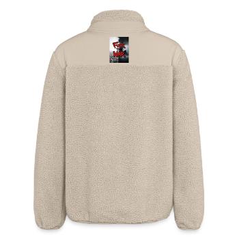 F**K THE War - Relaxed Fit Unisex Sherpa Jacket by Stanley/Stella - beige - Back