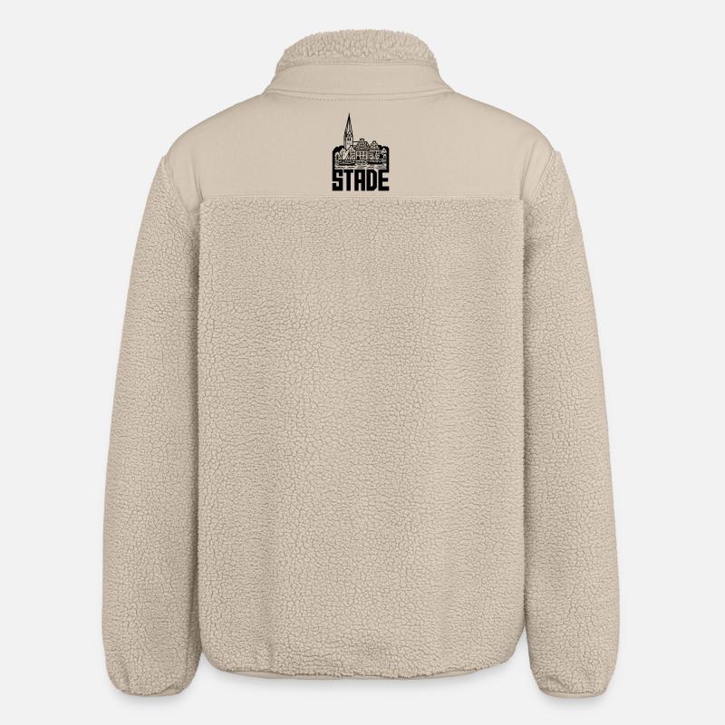 Monument Stade Silhouette - Veste sherpa unisexe coupe décontractée Stanley/Stella - beige