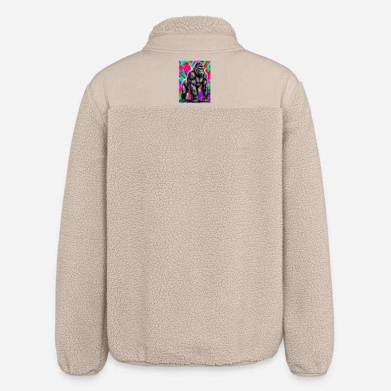 gorilla - Relaxed Fit Unisex Sherpa Jacket by Stanley/Stella - beige