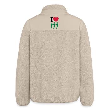 I love chilli - Relaxed Fit Unisex Sherpa Jacket by Stanley/Stella - beige - Back