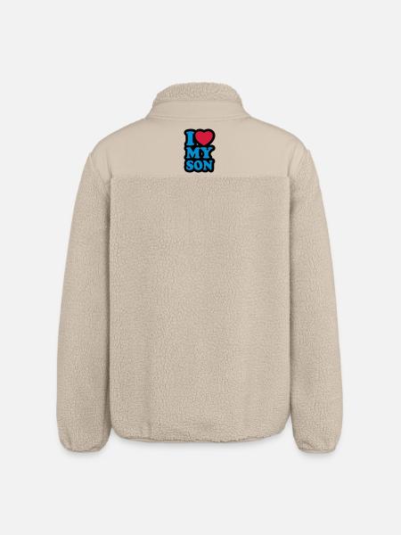 I love my son - Relaxed Fit Unisex Sherpa Jacket by Stanley/Stella - beige