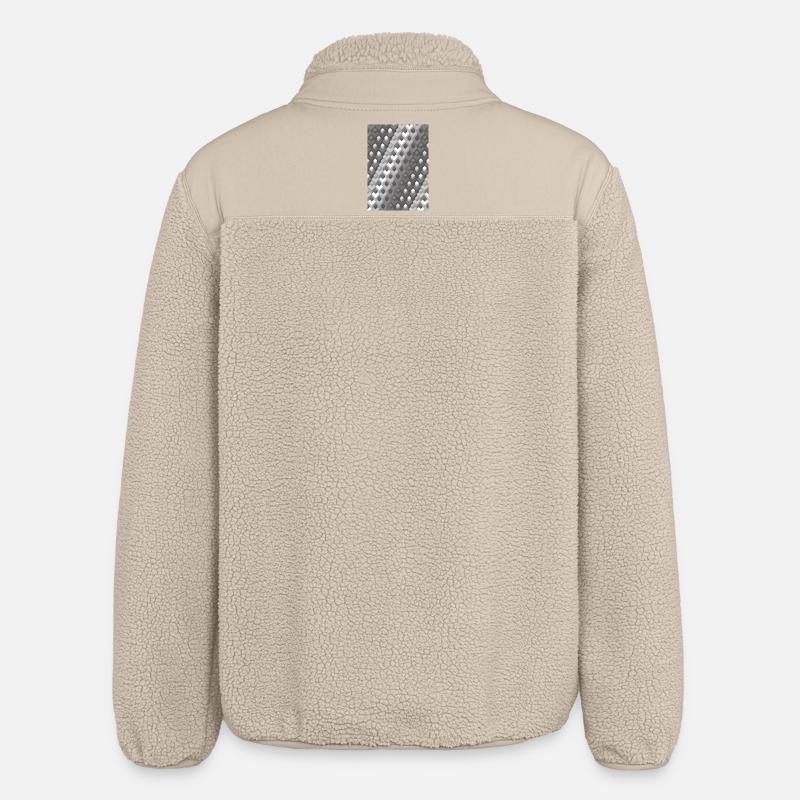Grayscale gradient Left turn - Relaxed Fit Unisex Sherpa Jacket by Stanley/Stella - beige
