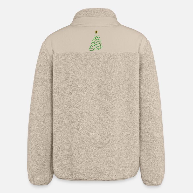 Spirale d’arbre de Noël avec étoile - Veste sherpa unisexe coupe décontractée Stanley/Stella - beige