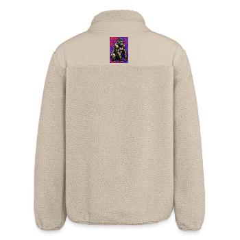 gorilla - Relaxed Fit Unisex Sherpa Jacket by Stanley/Stella - beige - Back