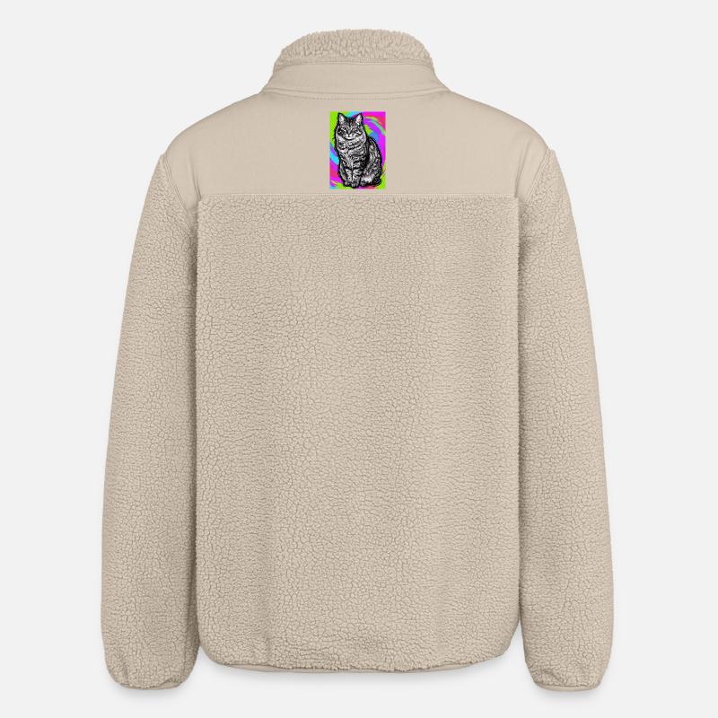 cat - Relaxed Fit Unisex Sherpa Jacket by Stanley/Stella - beige
