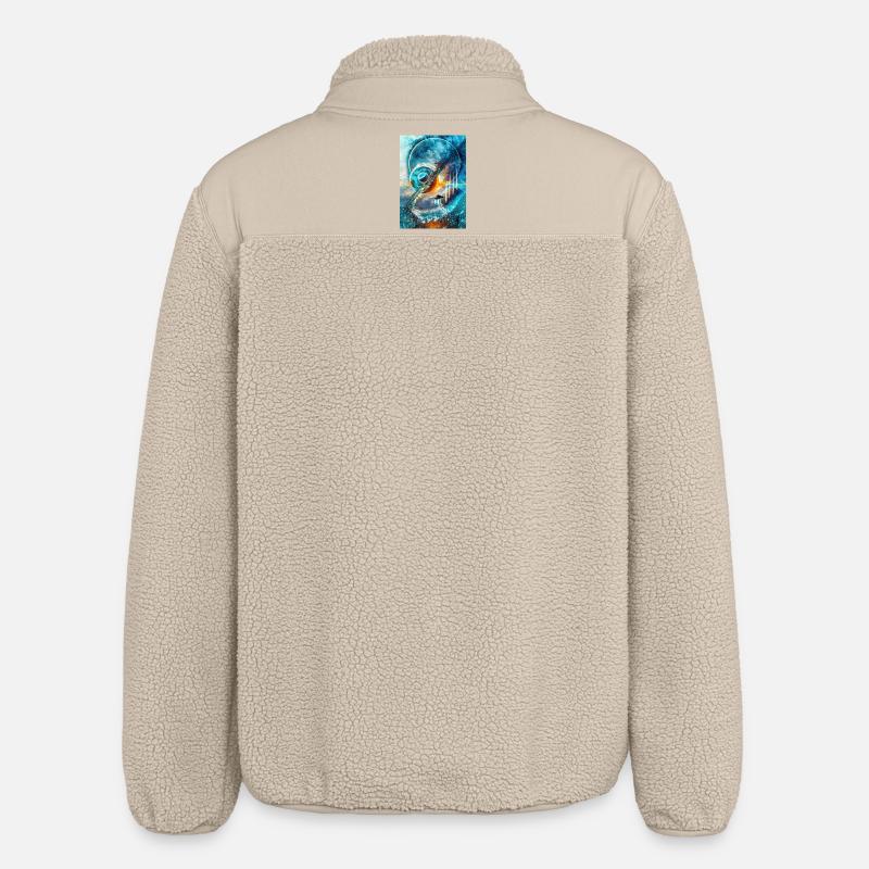Anneau Spatial Bleu avec Feu - Veste sherpa unisexe coupe décontractée Stanley/Stella - beige
