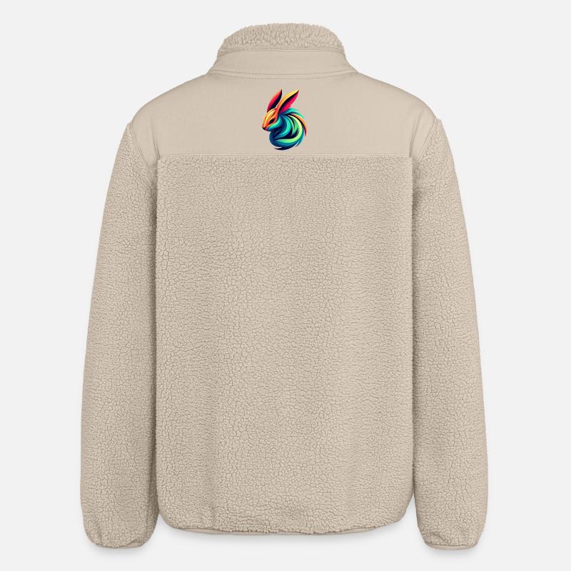 Lapin Couleur Éclatante - Veste sherpa unisexe coupe décontractée Stanley/Stella - beige
