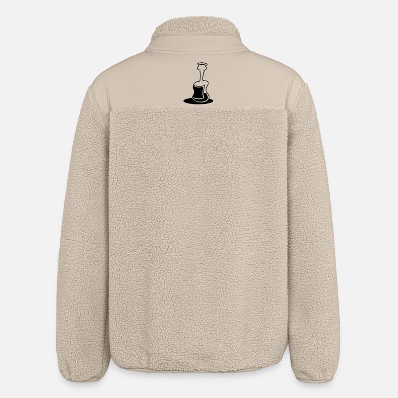 Half Full Bottle - Relaxed Fit Unisex Sherpa Jacket by Stanley/Stella - beige