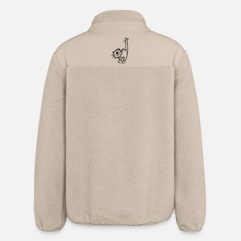 Drôle Chat - Veste sherpa unisexe coupe décontractée Stanley/Stella - beige