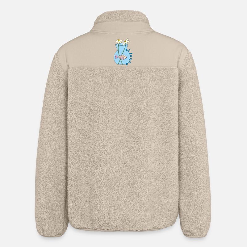 Poisson dans un bocal - Veste sherpa unisexe coupe décontractée Stanley/Stella - beige
