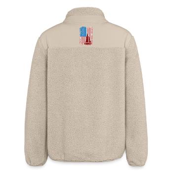 4. Juli Segeln USA - Relaxed Fit Unisex Sherpajacke von Stanley/Stella - Beige - Hinten