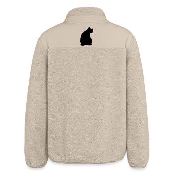 Schwarze Katze - Relaxed Fit Unisex Sherpajacke von Stanley/Stella - Beige - Hinten
