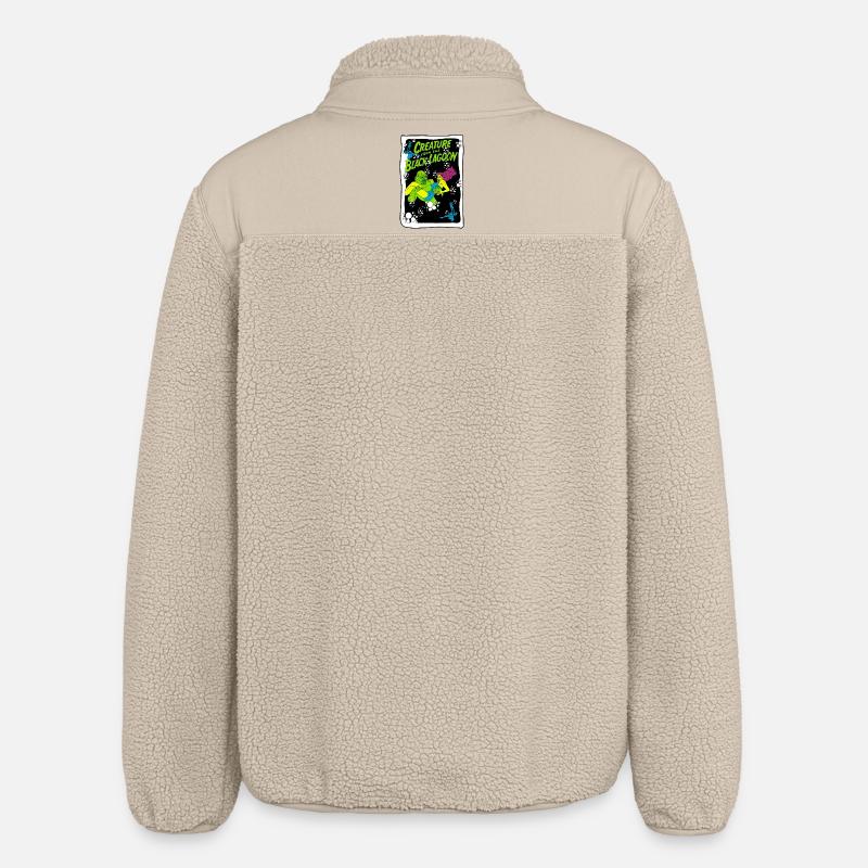 Créature du lagon noir Illustration - Veste sherpa unisexe coupe décontractée Stanley/Stella - beige