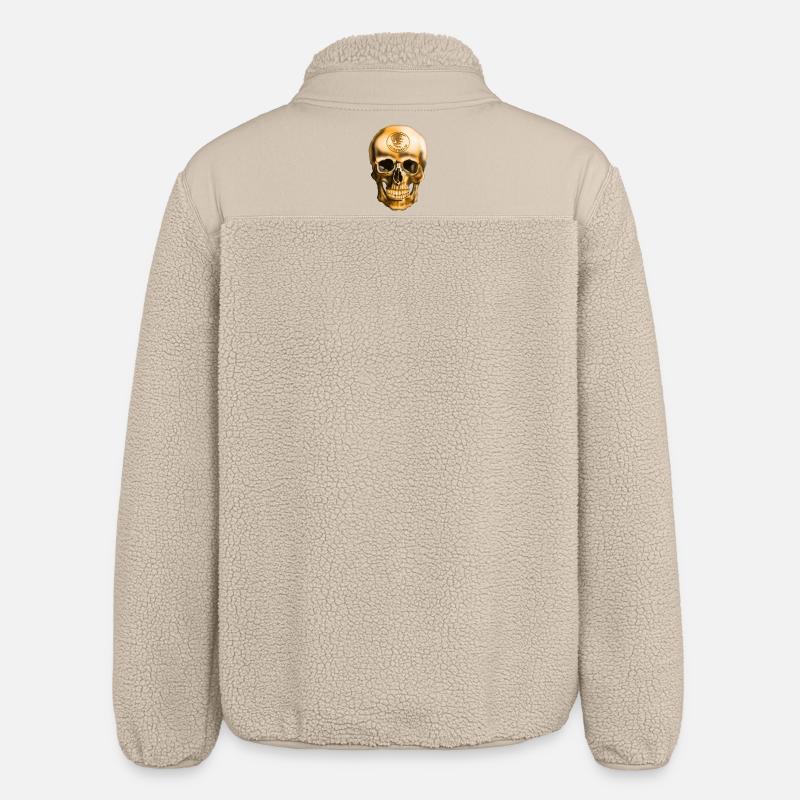 Schädel mit Adrenalin Emblem - Relaxed Fit Unisex Sherpajacke von Stanley/Stella - Beige