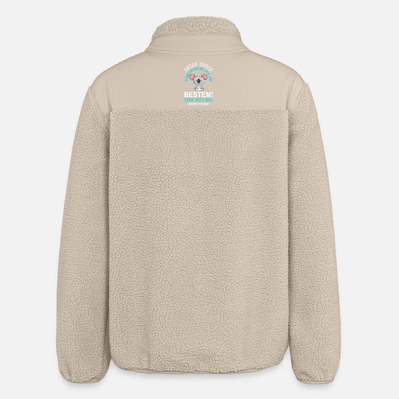 I function best under pressure - Relaxed Fit Unisex Sherpa Jacket by Stanley/Stella - beige