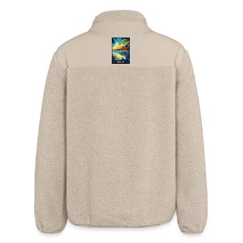 Découvrez le paradis tropical du Belize - Veste sherpa unisexe coupe décontractée Stanley/Stella - beige - Dos