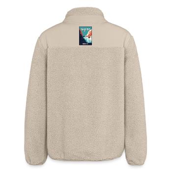 Entdecken Sie die atemberaubende Schönheit von Milos in Griechenland - Relaxed Fit Unisex Sherpajacke von Stanley/Stella - Beige - Hinten
