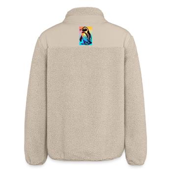 penguin - Relaxed Fit Unisex Sherpa Jacket by Stanley/Stella - beige - Back