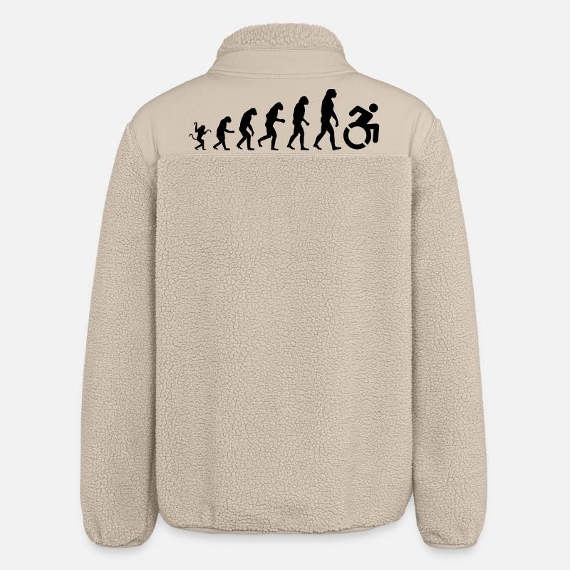 Evolution des Rollstuhls * - Relaxed Fit Unisex Sherpajacke von Stanley/Stella - Beige