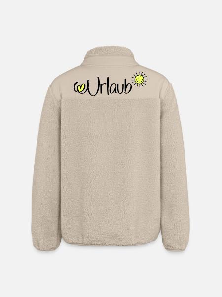 Urlaub in der Sonne - Relaxed Fit Unisex Sherpajacke von Stanley/Stella - Beige
