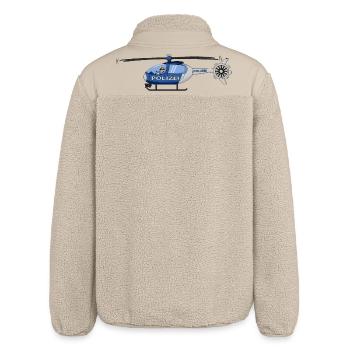Polizei Hubschrauber Pilot - Relaxed Fit Unisex Sherpajacke von Stanley/Stella - Beige - Hinten