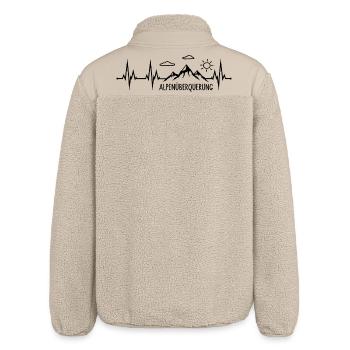 Alpenüberquerung Herzschlag - Relaxed Fit Unisex Sherpajacke von Stanley/Stella - Beige - Hinten