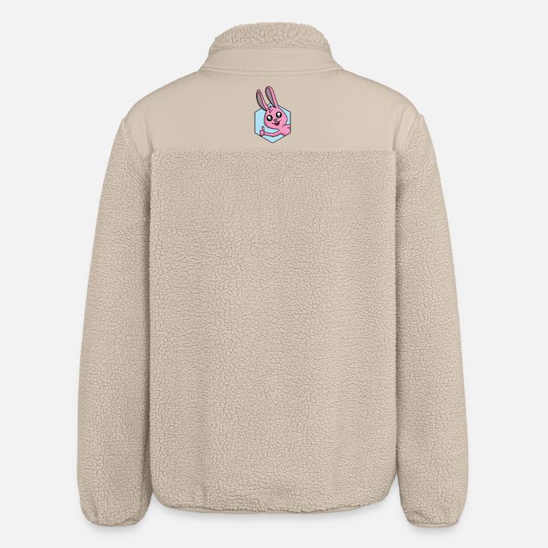 Pouce levé pour le lapin - Veste sherpa unisexe coupe décontractée Stanley/Stella - beige