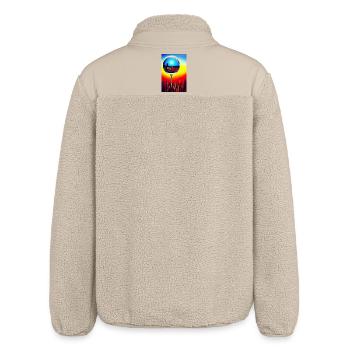 Stadt Kugel - Relaxed Fit Unisex Sherpajacke von Stanley/Stella - Beige - Hinten