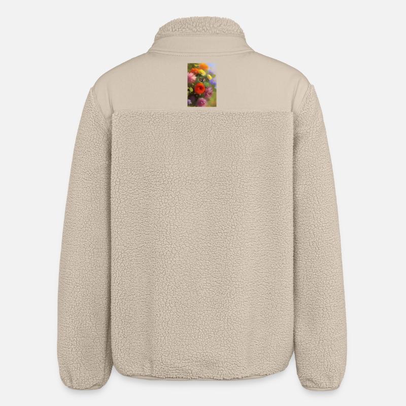 Fleurs et papillon - Veste sherpa unisexe coupe décontractée Stanley/Stella - beige