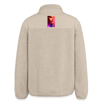 Schöne Frau - Relaxed Fit Unisex Sherpajacke von Stanley/Stella - Beige - Hinten