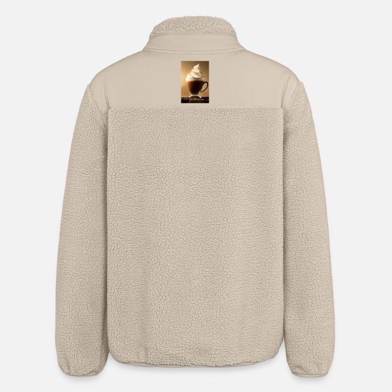 Kaffee, Kaffeebohnen - Relaxed Fit Unisex Sherpajacke von Stanley/Stella - Beige