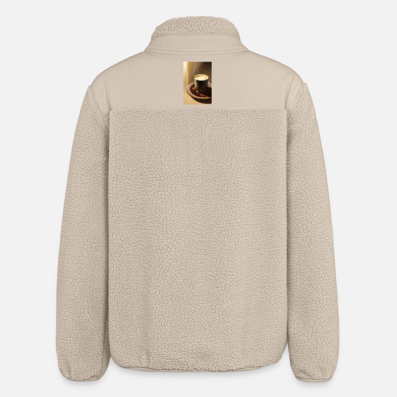 Kaffee, Kaffeebohnen - Relaxed Fit Unisex Sherpajacke von Stanley/Stella - Beige