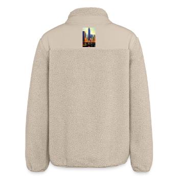 Horizon de la ville de New York - Veste sherpa unisexe coupe décontractée Stanley/Stella - beige - Dos