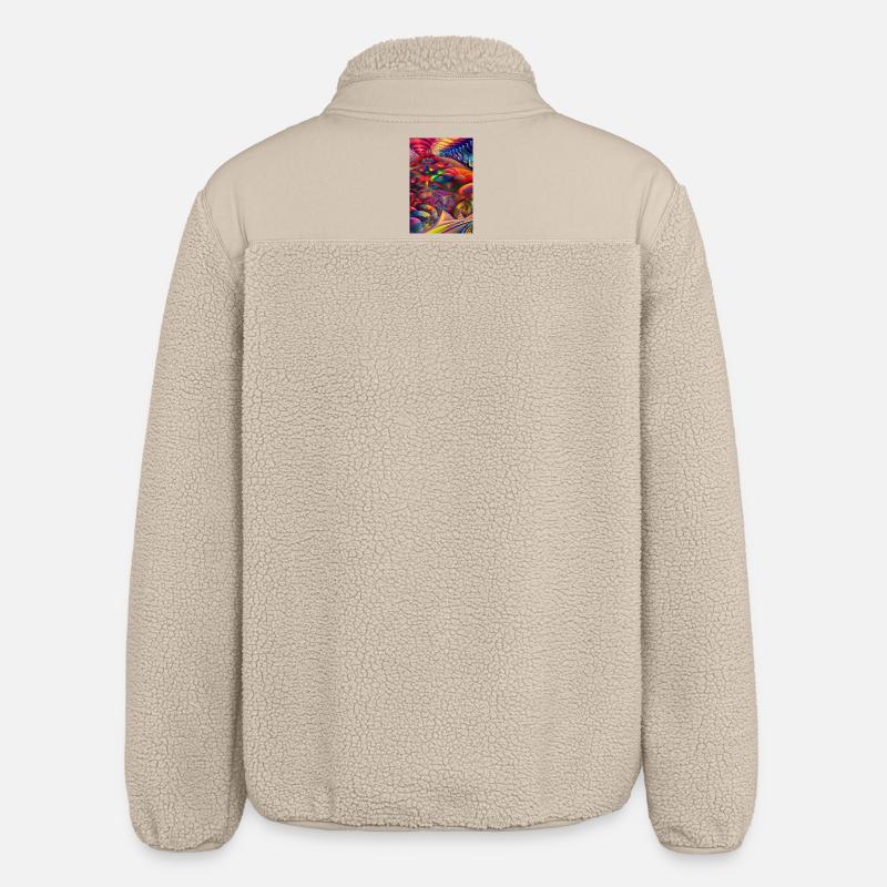 Abstrakte Kunst - Relaxed Fit Unisex Sherpajacke von Stanley/Stella - Beige
