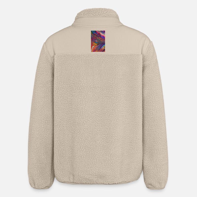 Abstrakte Kunst - Relaxed Fit Unisex Sherpajacke von Stanley/Stella - Beige