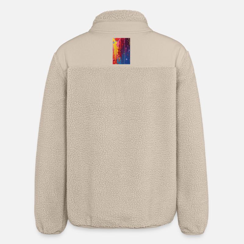 Abstrakte Kunst - Relaxed Fit Unisex Sherpajacke von Stanley/Stella - Beige