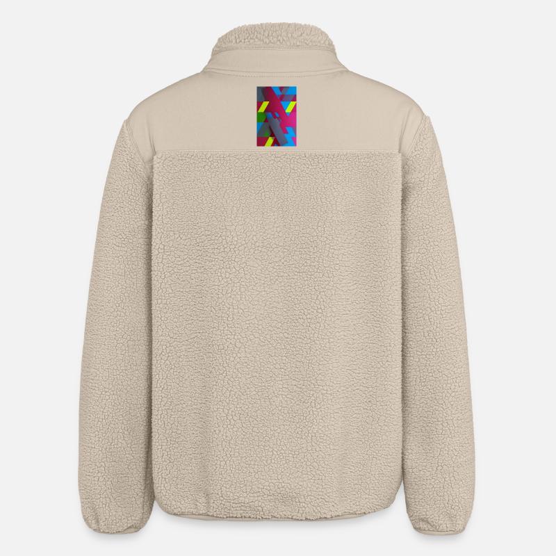 Composition du triangle géométrique néon - Veste sherpa unisexe coupe décontractée Stanley/Stella - beige