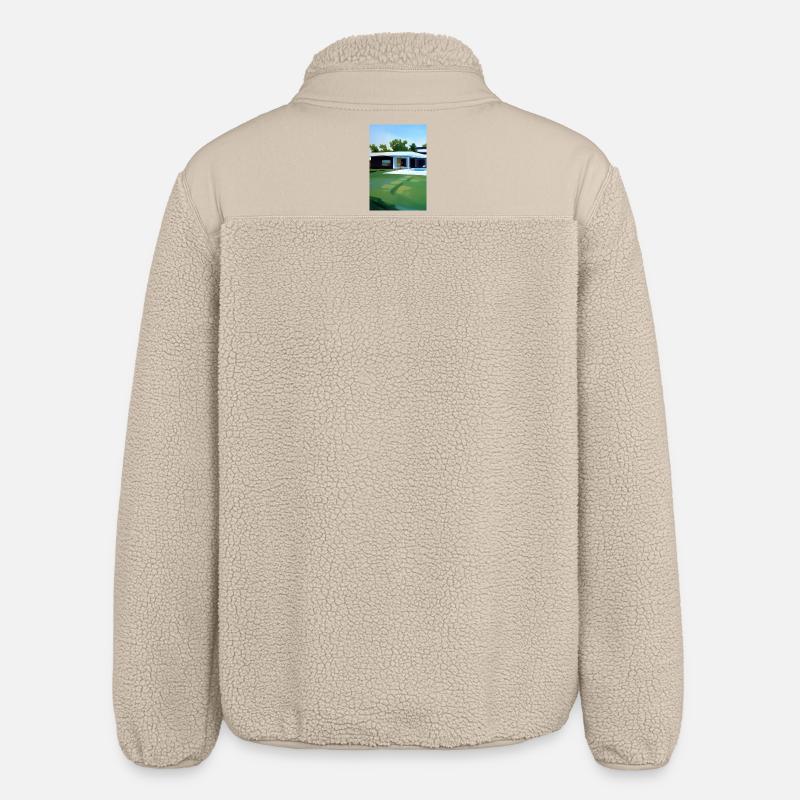 White villa with pool - Relaxed Fit Unisex Sherpa Jacket by Stanley/Stella - beige