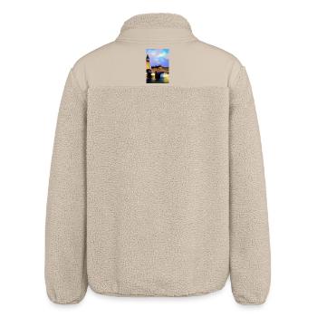 Brücken in London - Relaxed Fit Unisex Sherpajacke von Stanley/Stella - Beige - Hinten