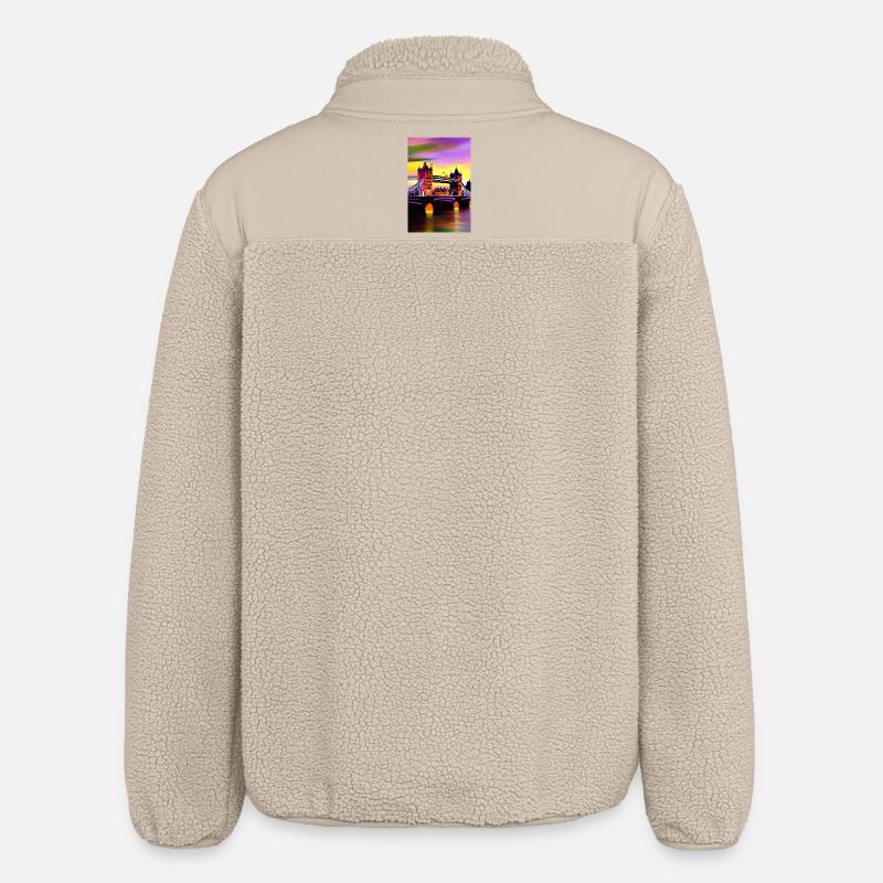 Ponts à Londres - Veste sherpa unisexe coupe décontractée Stanley/Stella - beige