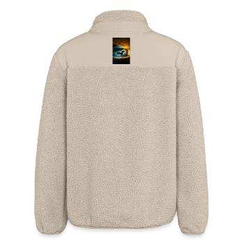 Prähistorisches Pferd 01 - Relaxed Fit Unisex Sherpajacke von Stanley/Stella - Beige - Hinten