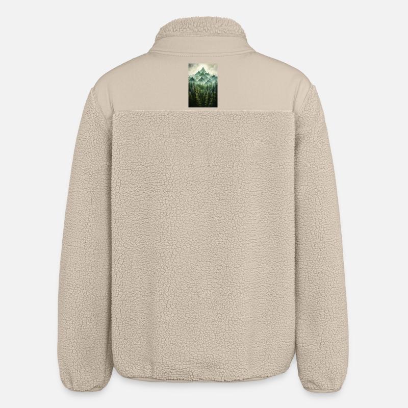 Paysage de Forêt - Veste sherpa unisexe coupe décontractée Stanley/Stella - beige