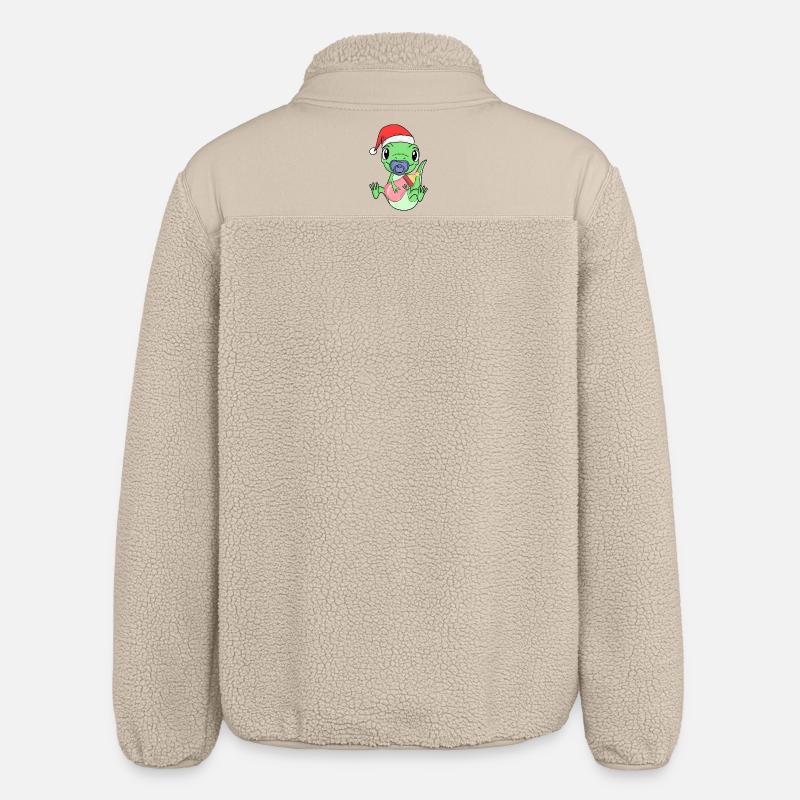 Lézard Bébé Noël - Veste sherpa unisexe coupe décontractée Stanley/Stella - beige