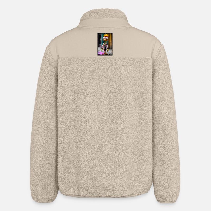 Excellente poupée oiseau au style nerd - Veste sherpa unisexe coupe décontractée Stanley/Stella - beige