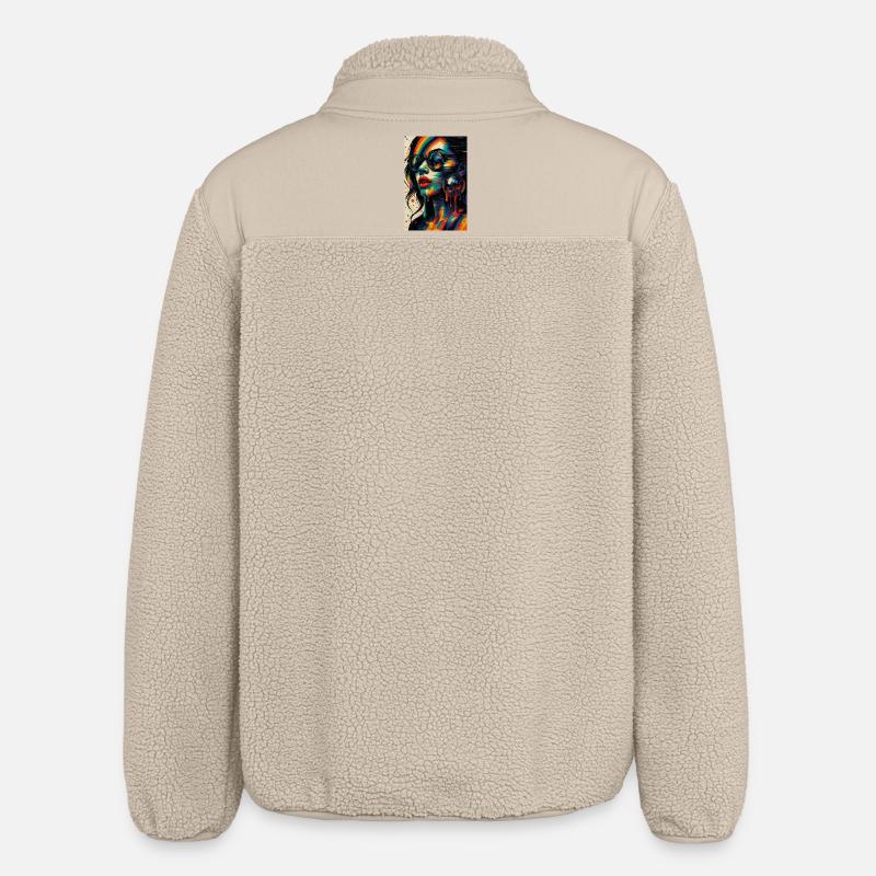 GLITCH_DELUXE - Relaxed Fit Unisex Sherpajacke von Stanley/Stella - Beige