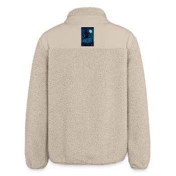Gaming Halloween Katze als Hexe - Relaxed Fit Unisex Sherpajacke von Stanley/Stella - Beige - Hinten