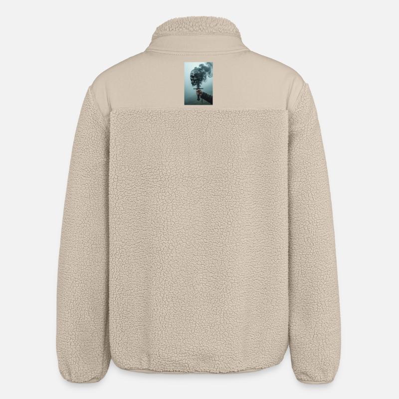 Schattenschädel mit Rauchschwert - Relaxed Fit Unisex Sherpajacke von Stanley/Stella - Beige