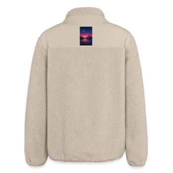 Mondnacht am Bergsee - Relaxed Fit Unisex Sherpajacke von Stanley/Stella - Beige - Hinten