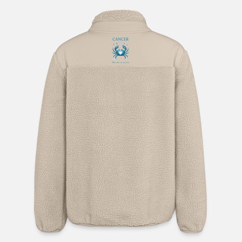 Krebs Sternzeichen - Astrologie - Relaxed Fit Unisex Sherpajacke von Stanley/Stella - Beige
