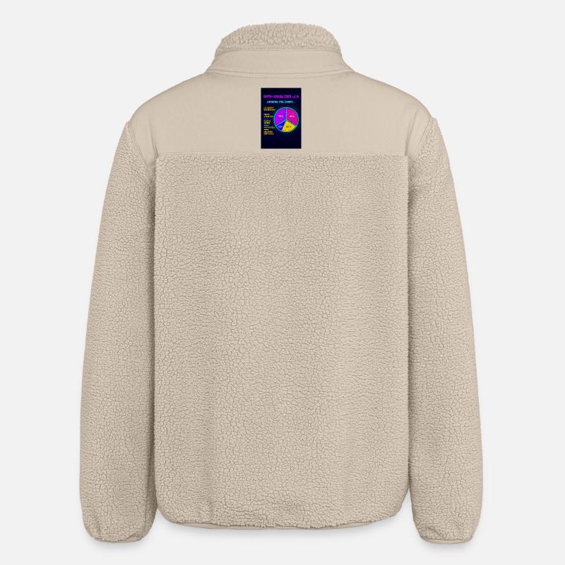 Neon Pie Chart Retro Visual - Relaxed Fit Unisex Sherpa Jacket by Stanley/Stella - beige